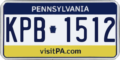 PA license plate KPB1512