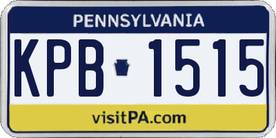 PA license plate KPB1515