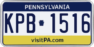 PA license plate KPB1516