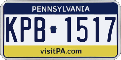 PA license plate KPB1517