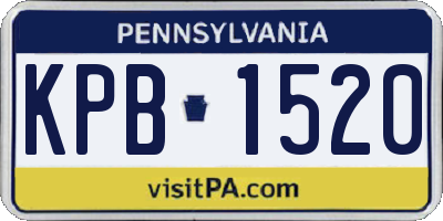 PA license plate KPB1520