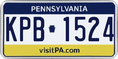 PA license plate KPB1524