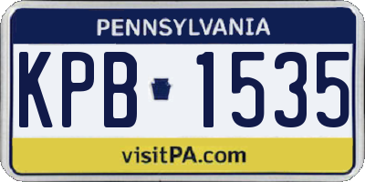 PA license plate KPB1535