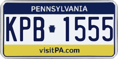 PA license plate KPB1555