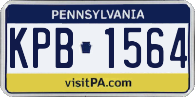 PA license plate KPB1564