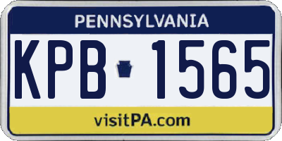 PA license plate KPB1565