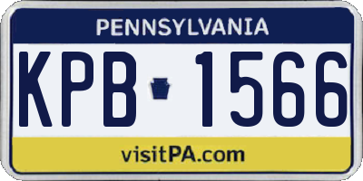 PA license plate KPB1566