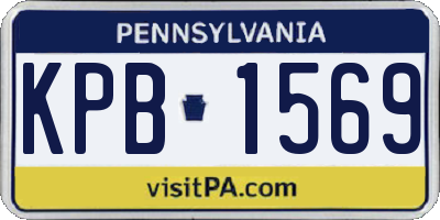 PA license plate KPB1569