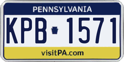 PA license plate KPB1571