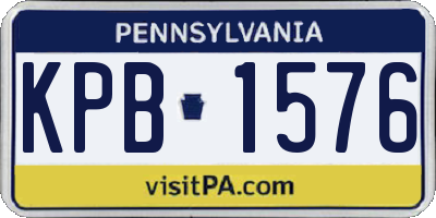 PA license plate KPB1576