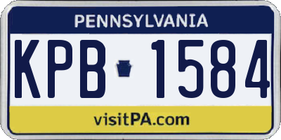 PA license plate KPB1584