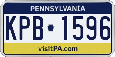 PA license plate KPB1596