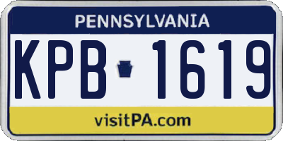 PA license plate KPB1619