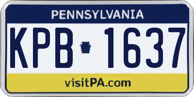 PA license plate KPB1637
