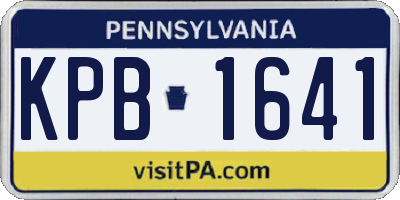 PA license plate KPB1641