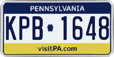 PA license plate KPB1648