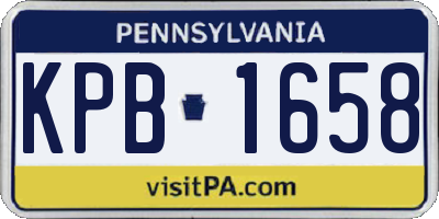 PA license plate KPB1658