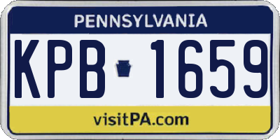 PA license plate KPB1659