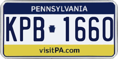 PA license plate KPB1660