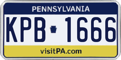 PA license plate KPB1666