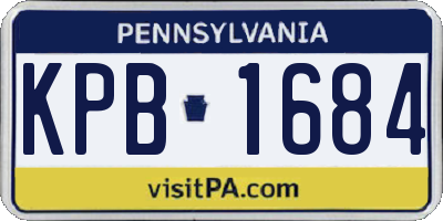 PA license plate KPB1684