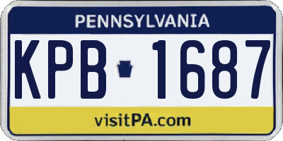 PA license plate KPB1687