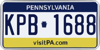 PA license plate KPB1688