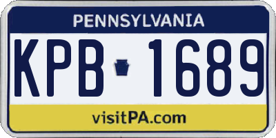 PA license plate KPB1689
