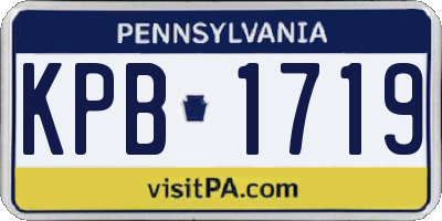 PA license plate KPB1719