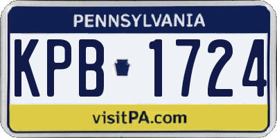 PA license plate KPB1724