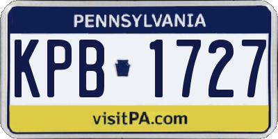 PA license plate KPB1727