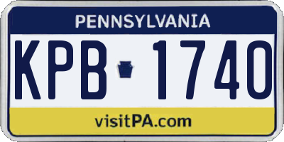 PA license plate KPB1740