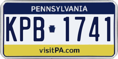 PA license plate KPB1741