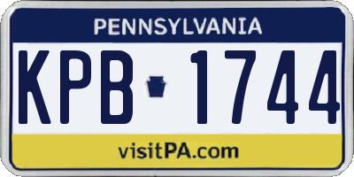 PA license plate KPB1744