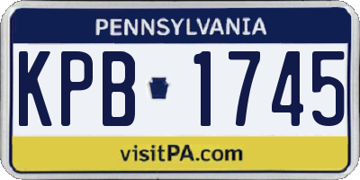 PA license plate KPB1745