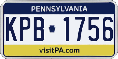 PA license plate KPB1756