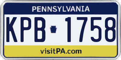 PA license plate KPB1758