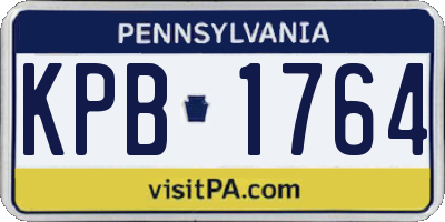 PA license plate KPB1764