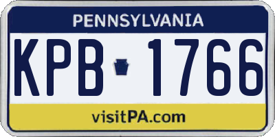 PA license plate KPB1766