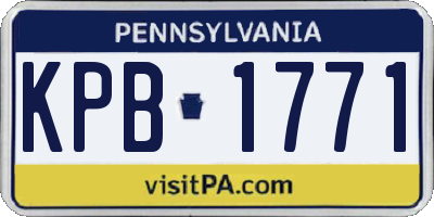 PA license plate KPB1771