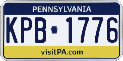 PA license plate KPB1776