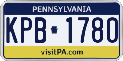 PA license plate KPB1780