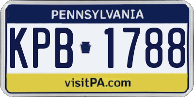 PA license plate KPB1788