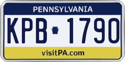 PA license plate KPB1790
