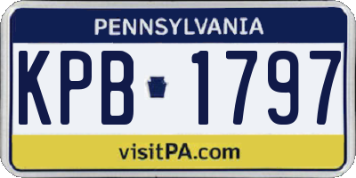 PA license plate KPB1797