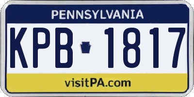 PA license plate KPB1817