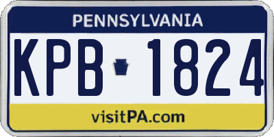 PA license plate KPB1824