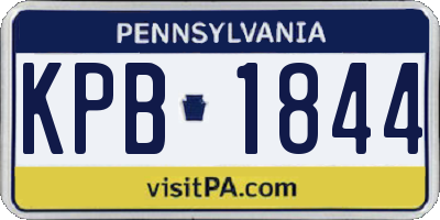 PA license plate KPB1844