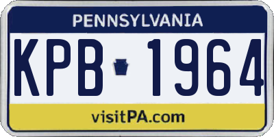 PA license plate KPB1964