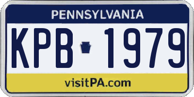 PA license plate KPB1979